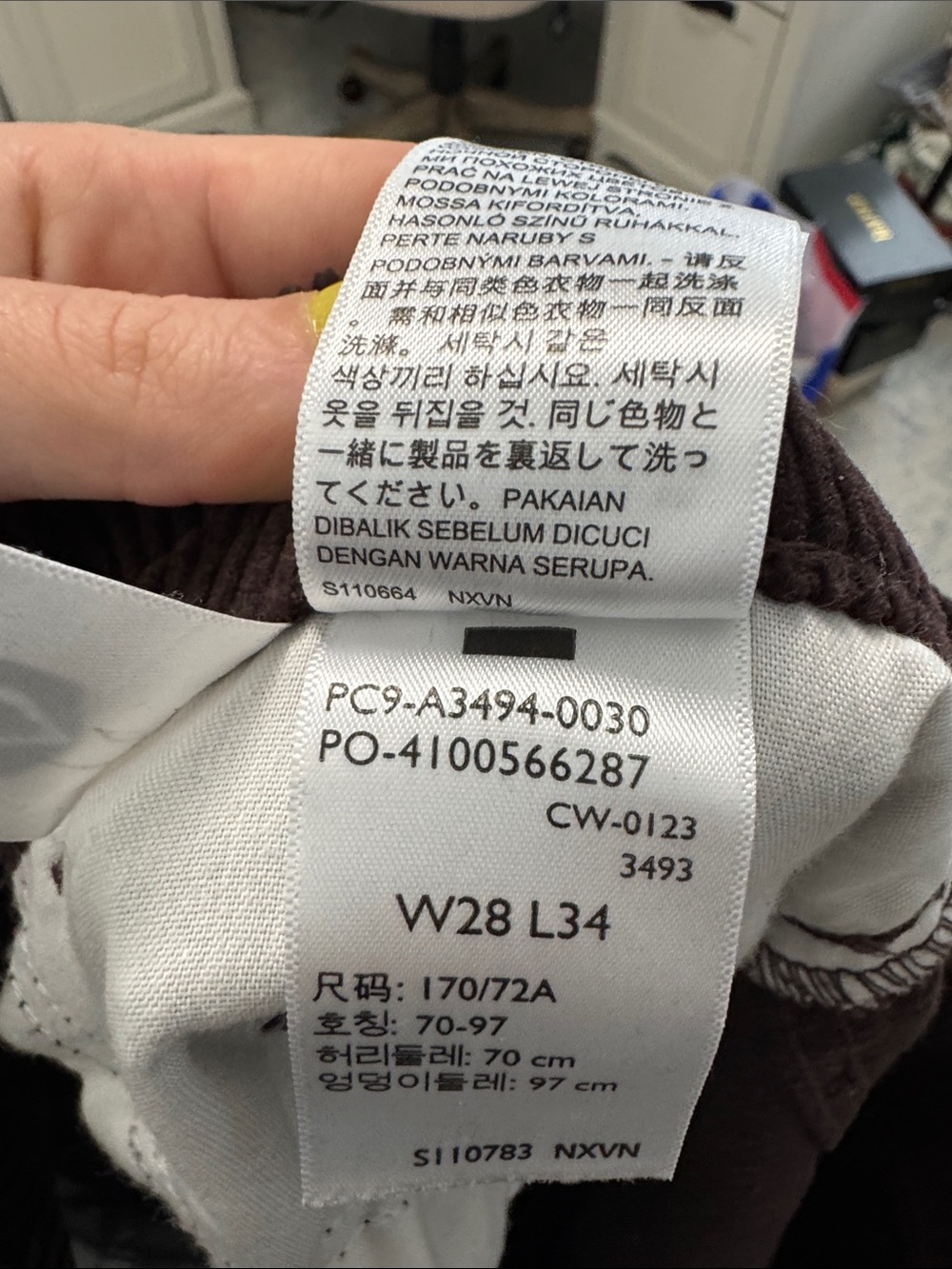 Levi’s BAGGY DAD CORDUROY WOMEN'S PANTS Brown Size 28 - Picture 7 of 9